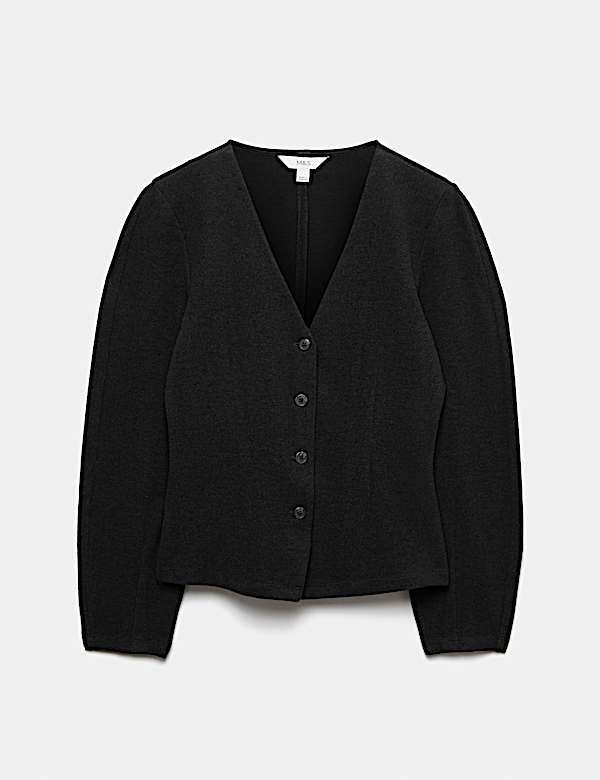 Button Front V Neck Cardigan - AU