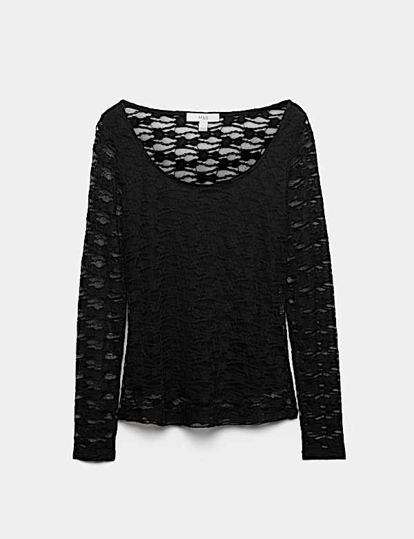 Lace Scoop Neck Top - IS