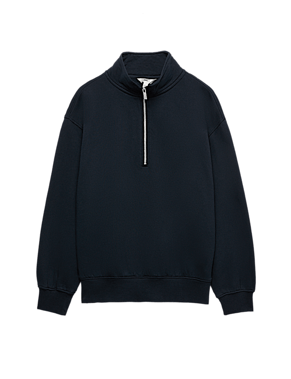 Pure Cotton Premium Half Zip Ultimate Sweatshirt