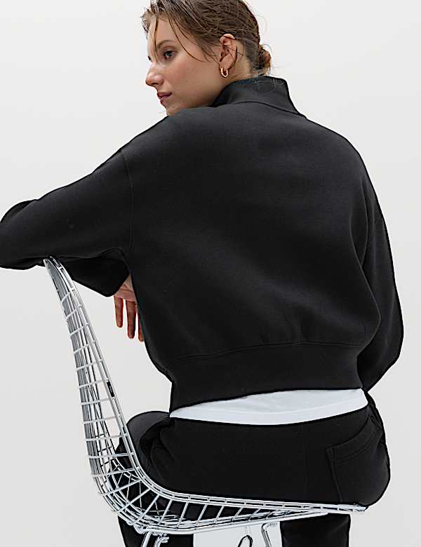 Cotton Rich Scuba Zip Up Sweatshirt