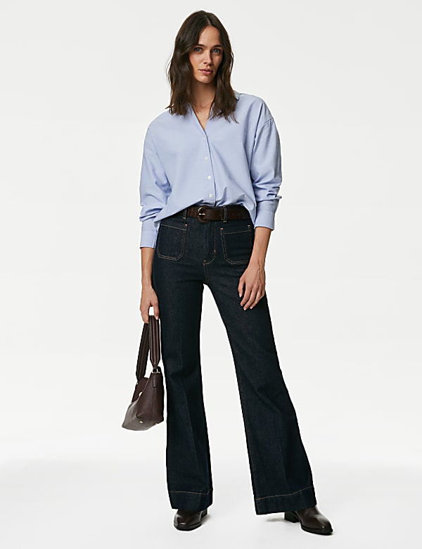 Pure Cotton Collared Shirt
