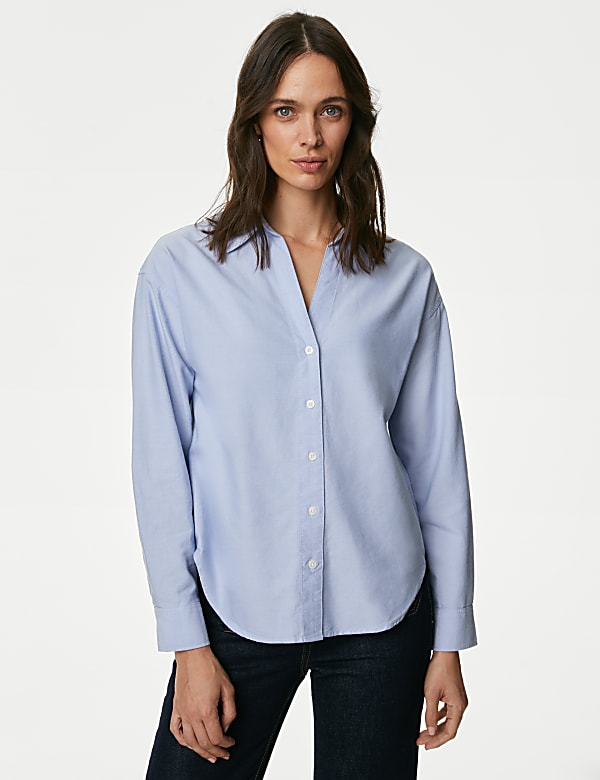 Pure Cotton Collared Shirt