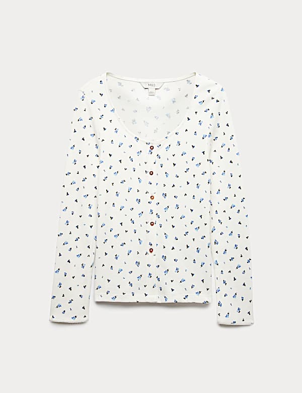 Pure Cotton Waffle Scoop Neck Top - NZ
