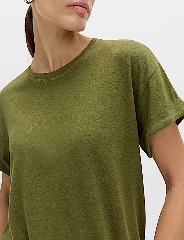 Linen Blend T-Shirt - CZ