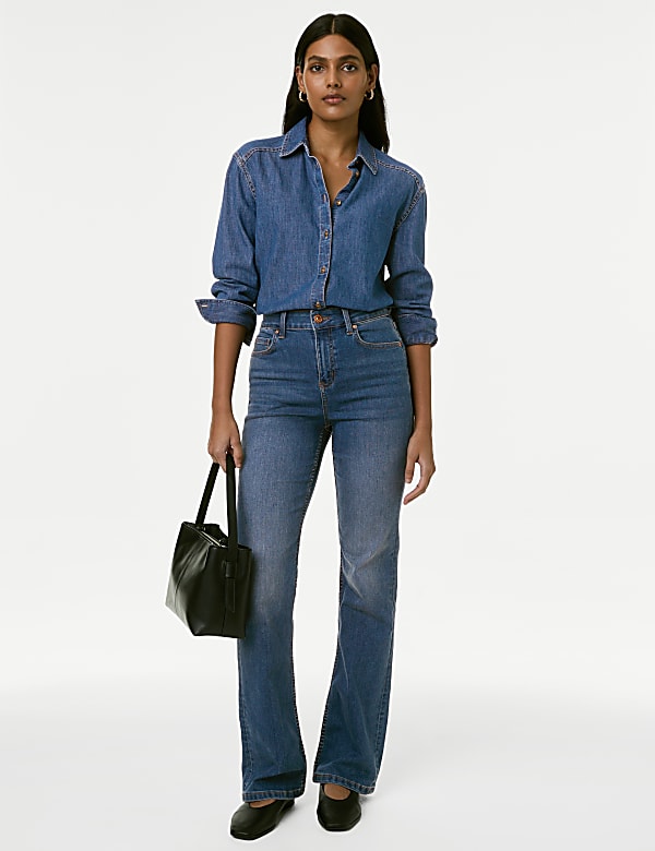 Denim Collared Relaxed Shirt