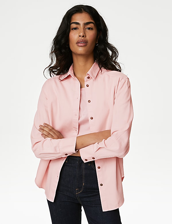 Denim Collared Relaxed Shirt