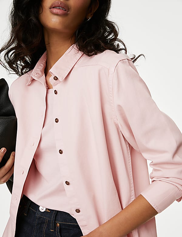 Denim Collared Relaxed Shirt