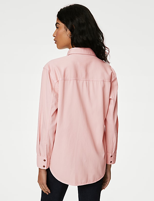 Denim Collared Relaxed Shirt