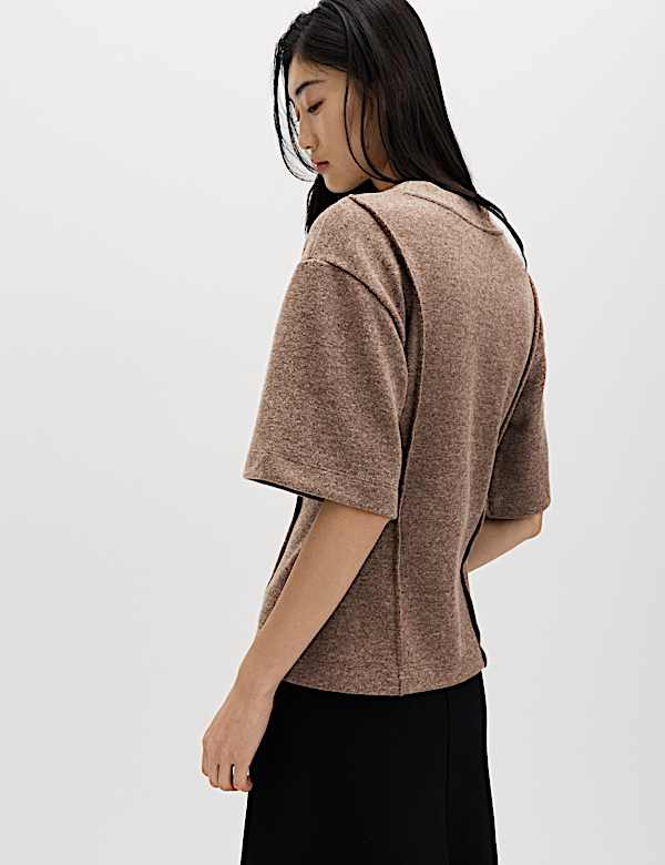 Short Sleeve Cosy Top With Cotton - CA