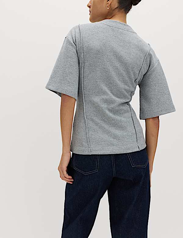 Short Sleeve Cosy Top With Cotton - PT