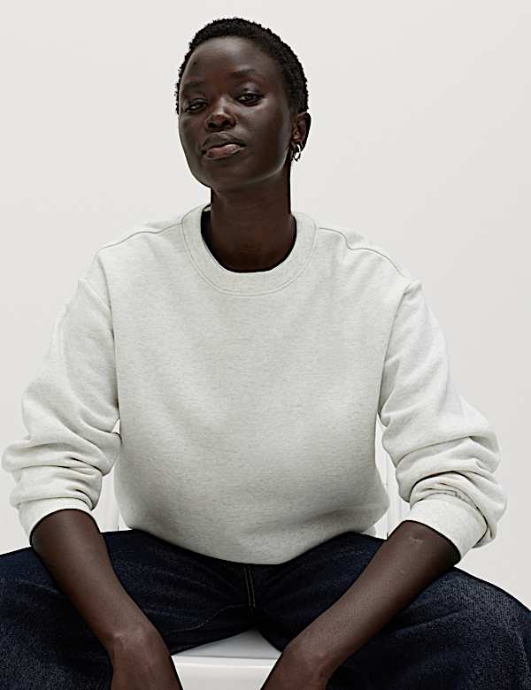 2 Pack Cotton Rich Crew Neck Sweatshirts - BN