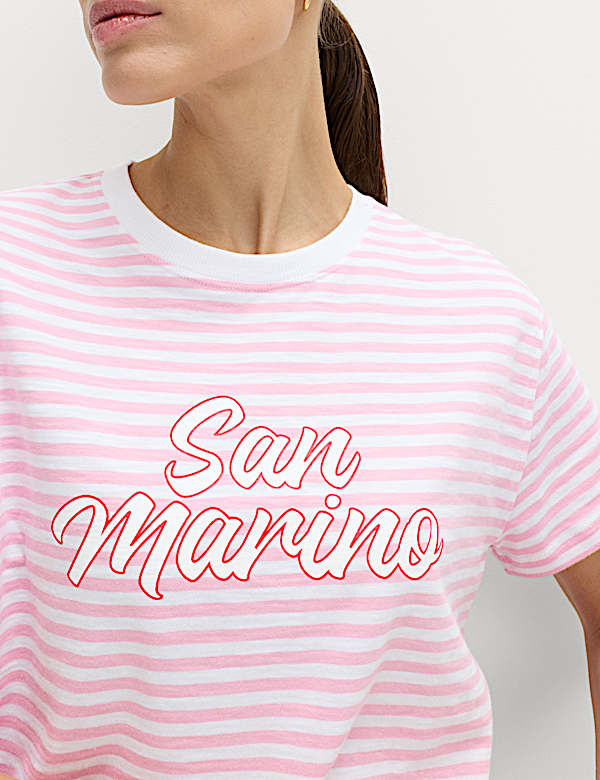 Pure Slub Cotton Checked T-Shirt