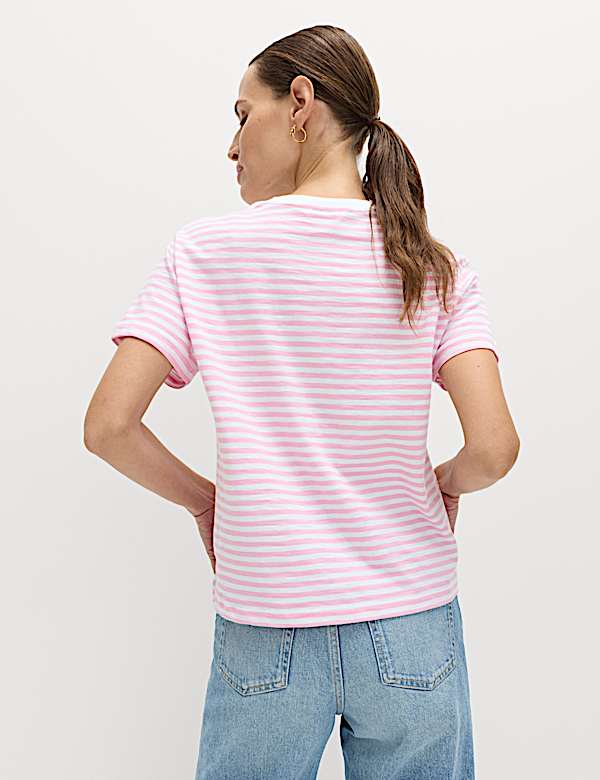 Pure Slub Cotton Checked T-Shirt