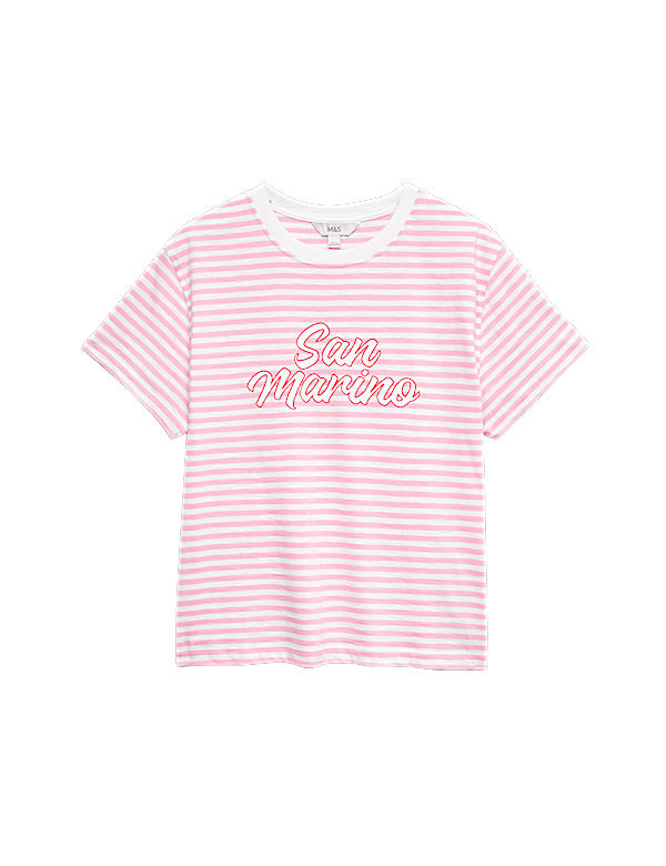 Pure Slub Cotton Checked T-Shirt