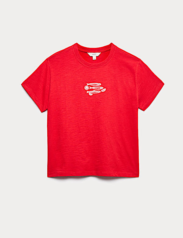Pure Slub Cotton Checked T-Shirt - RS
