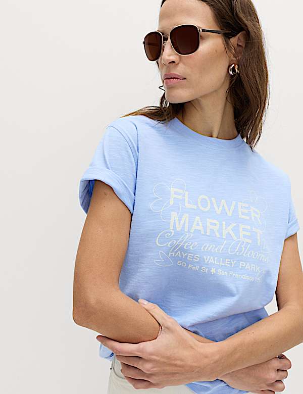 Pure Slub Cotton Checked T-Shirt