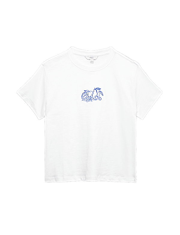 Pure Slub Cotton Checked T-Shirt