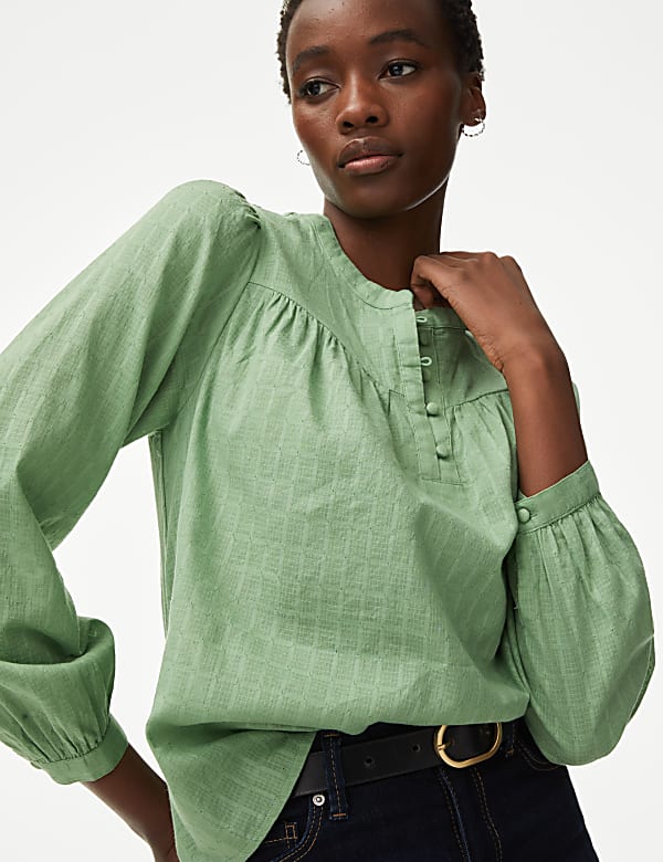 Pure Cotton Textured Blouse