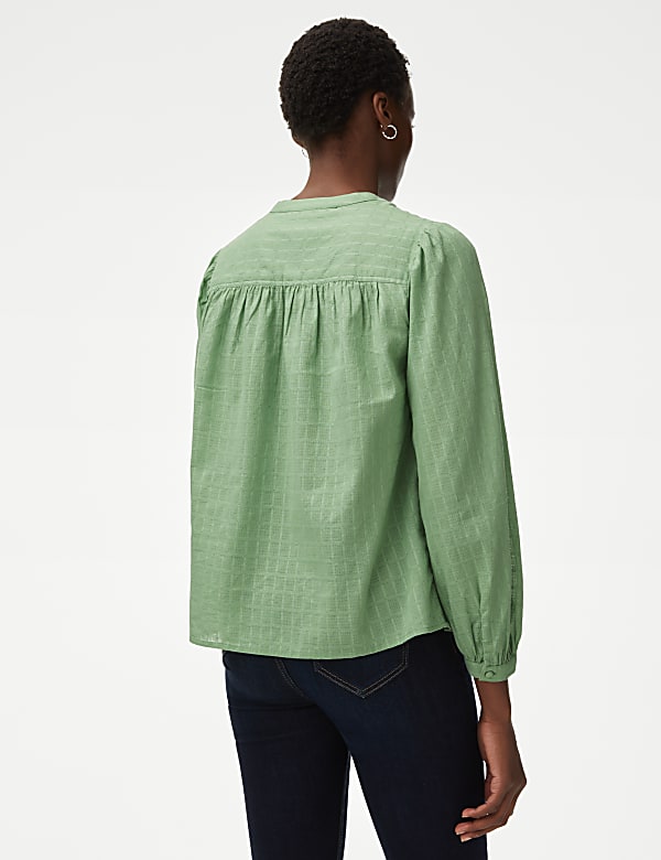 Pure Cotton Textured Blouse