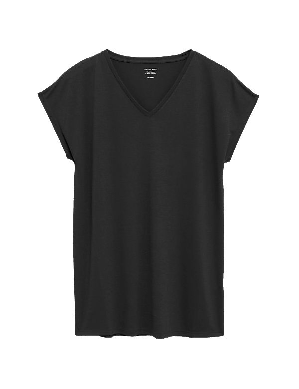 V-Neck Relaxed Longline T-Shirt