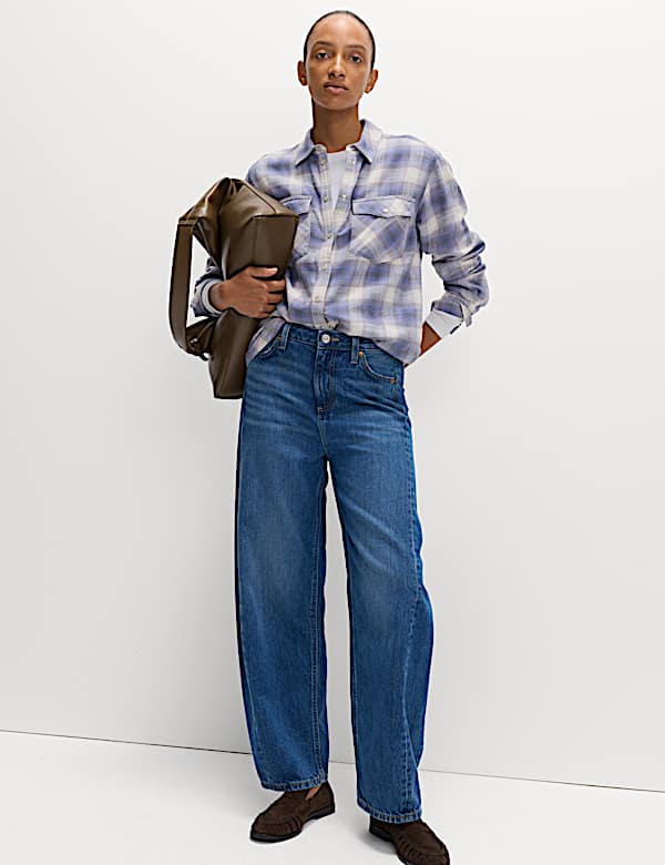 Pure Cotton Western Checked Shirt - GR