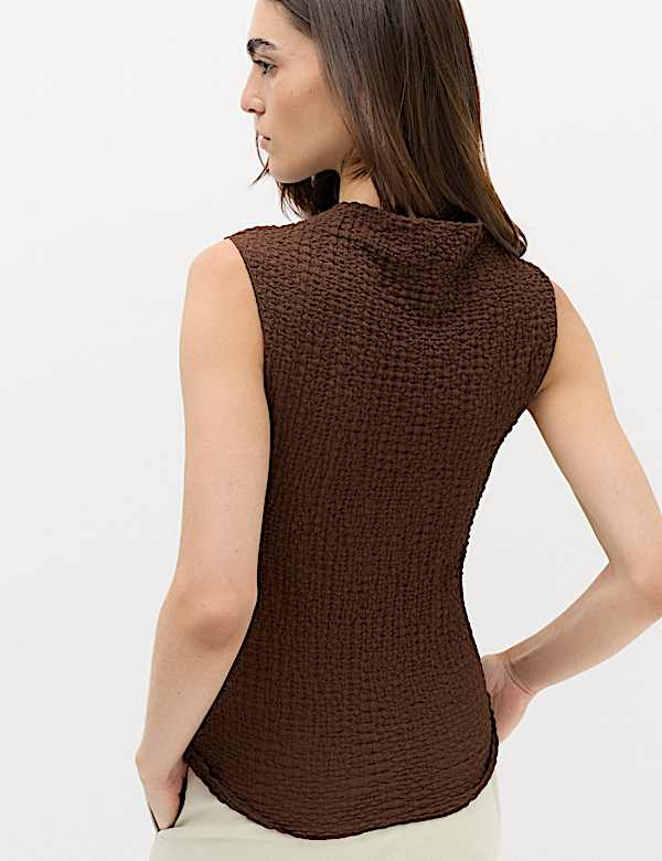 Textured Sleeveless Top - AL