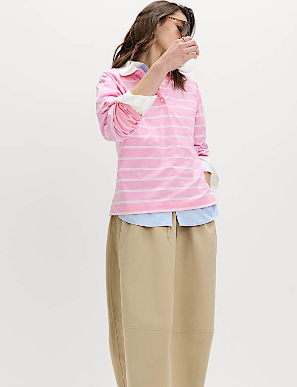 Pruhovan&yacute; ragby top z čist&eacute; bavlny - CZ