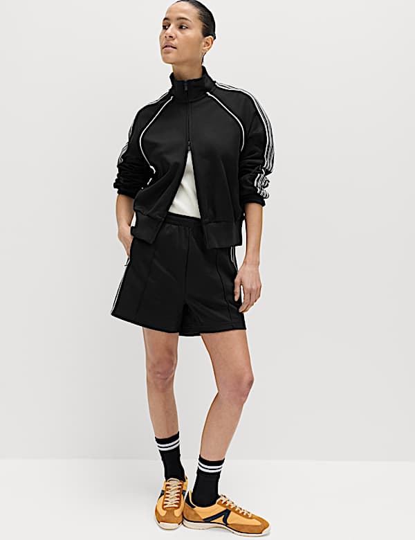 Cotton Rich Tricot Zip Up Track Jacket - US