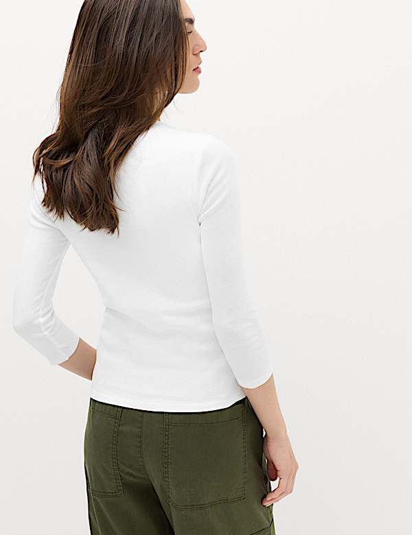 Pure Cotton Slash Neck Top