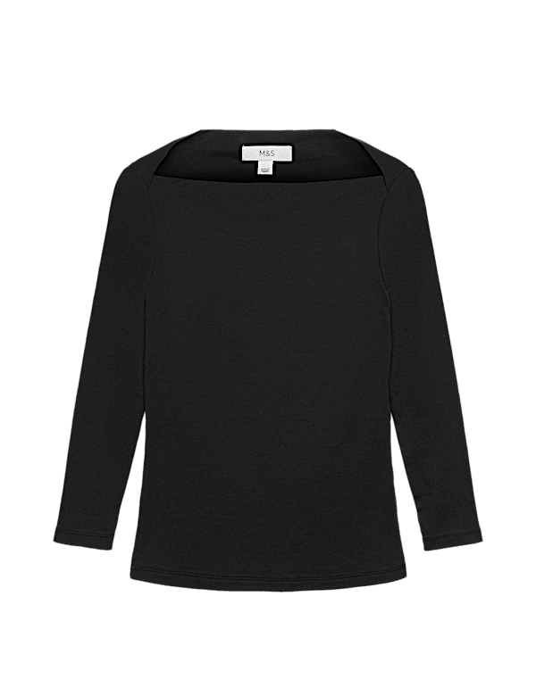 Pure Cotton Slash Neck Top
