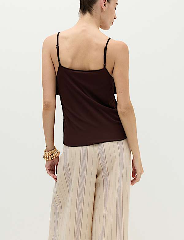 Ruffle Floaty Cami Top - BG