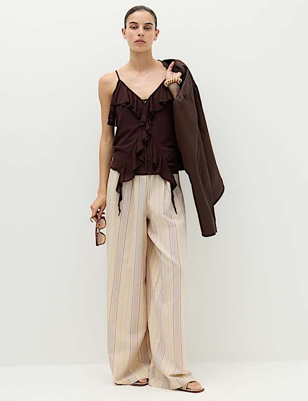Ruffle Floaty Cami Top - BG