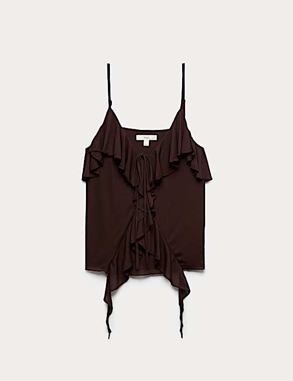 Ruffle Floaty Cami Top - BG