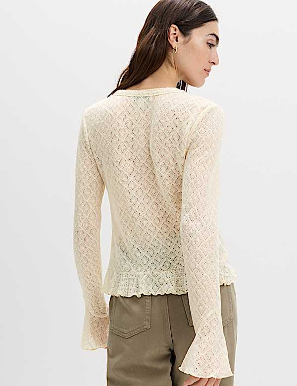 Crochet Tie Fastening Cardigan - RO