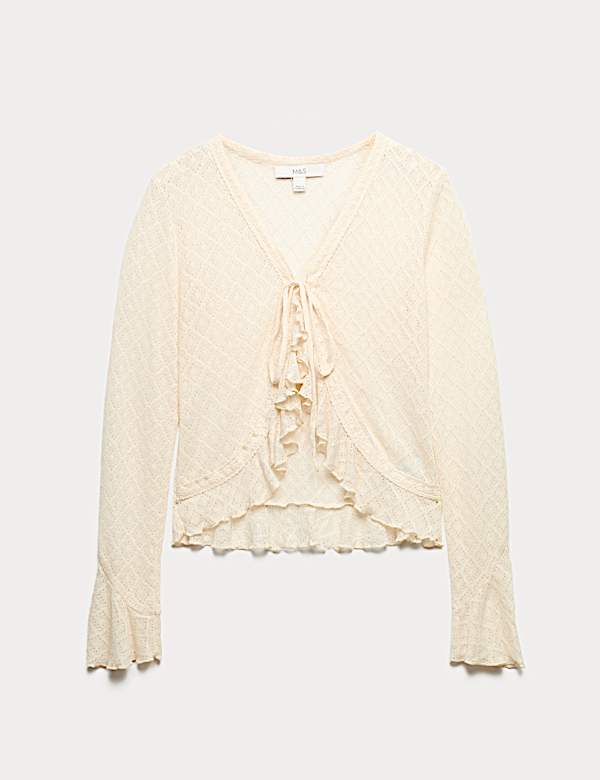 Crochet Tie Fastening Cardigan - RO