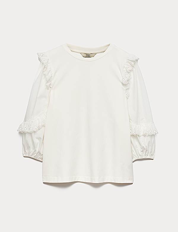 Atasan Lengan Rimpel Bahan Katun - ID