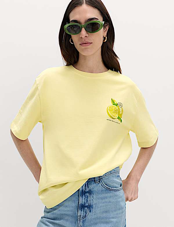 Pure Cotton Graphic Oversized T-Shirt