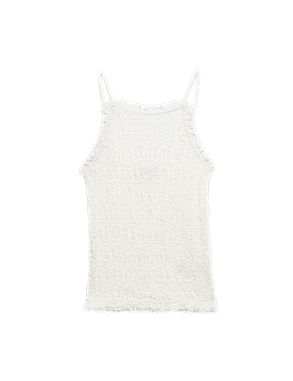 Cotton Rich Textured Square Neck Cami Top
