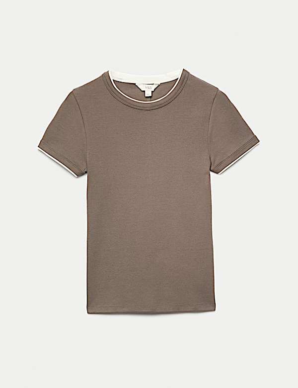 Katoenrijk, dubbellaags T-shirt - BE