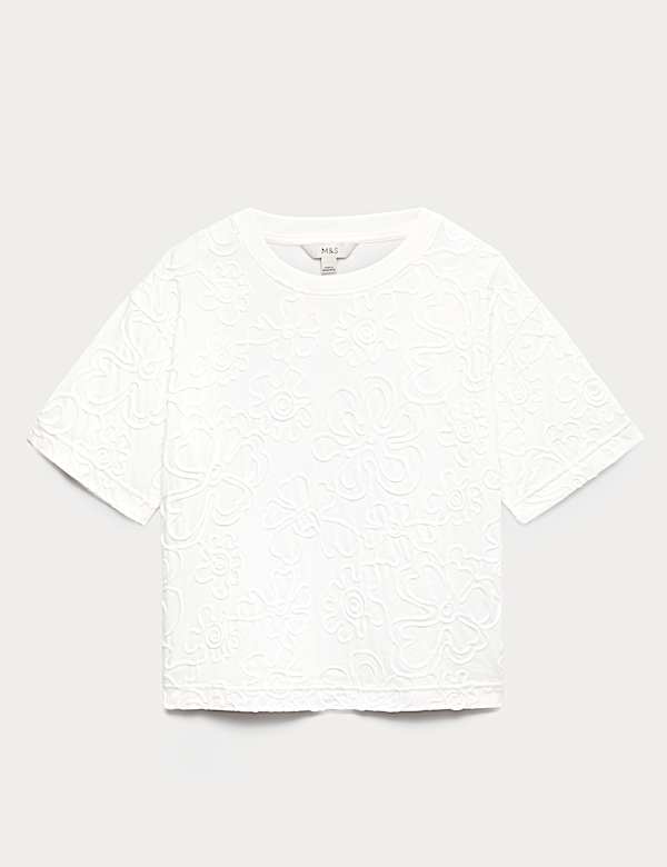 Pure Cotton Appliqu&eacute; T-Shirt - GR