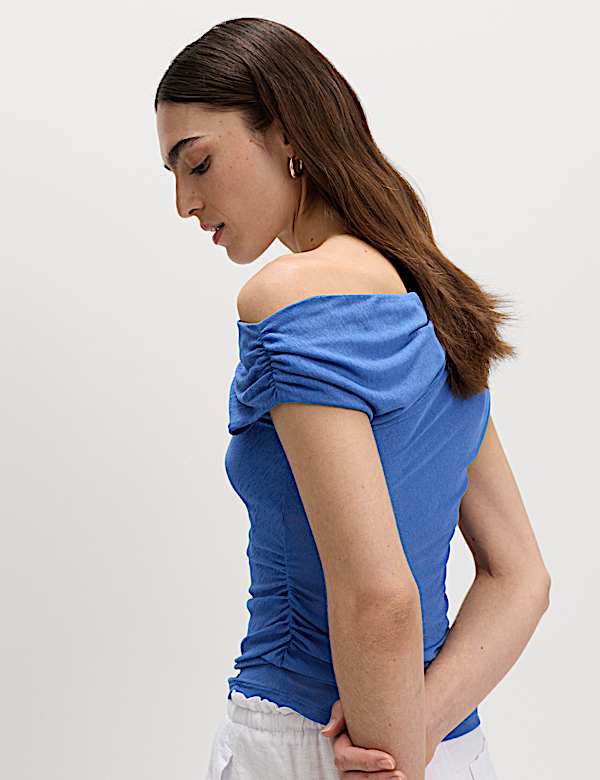 Pure Cotton Asymmetric Drape Top