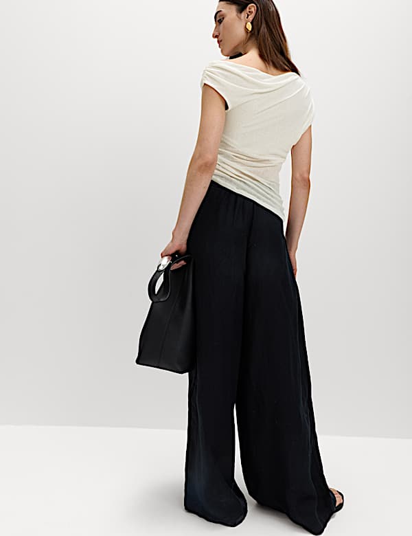 Pure Cotton Asymmetric Drape Top