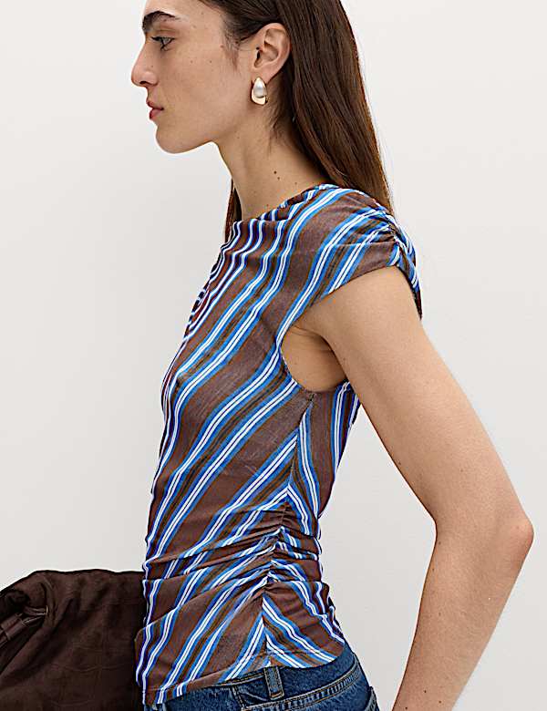 Pure Cotton Asymmetric Drape Top