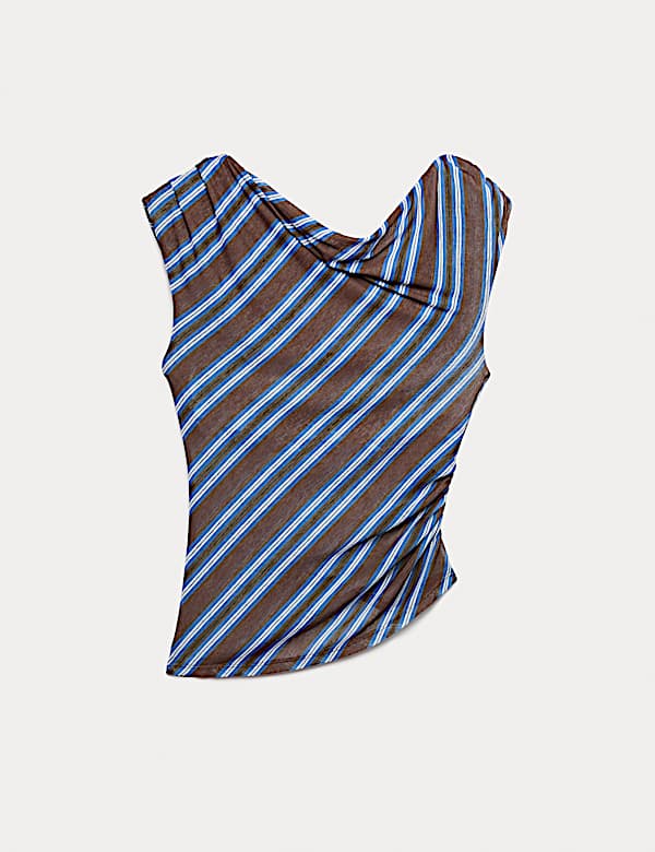 Asymmetric Mesh Drape Top - EE