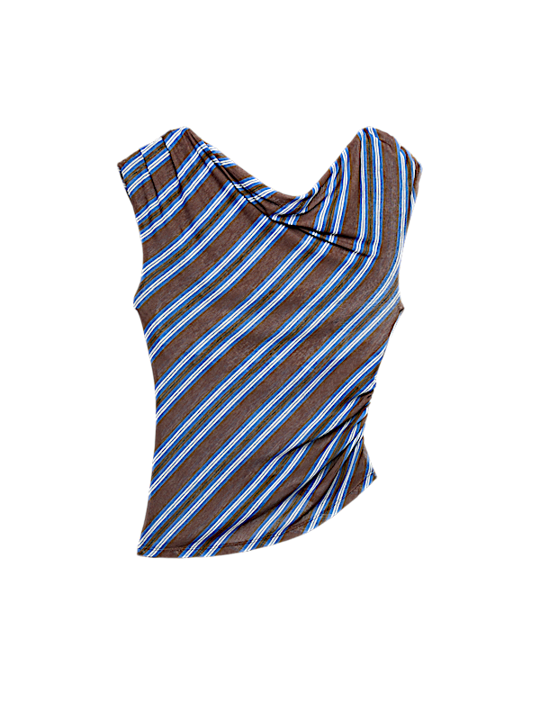 Pure Cotton Asymmetric Drape Top