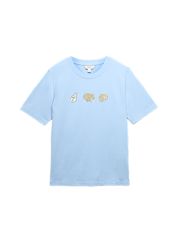 Pure Cotton Embellished T-Shirt