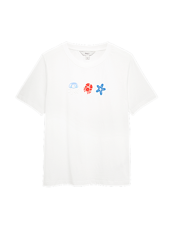Pure Cotton Embellished T-Shirt