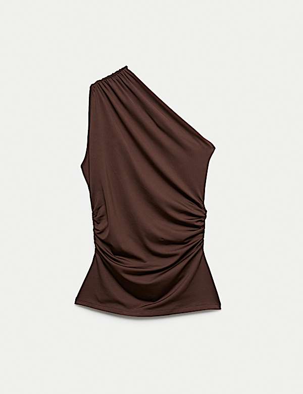 One Shoulder Drape Top - AT