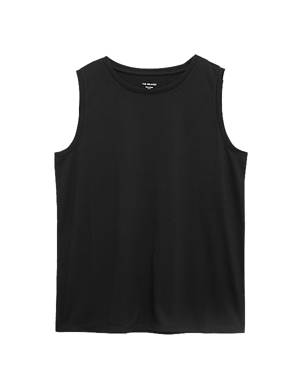 Crew Neck Relaxed Sleeveless Tank Top