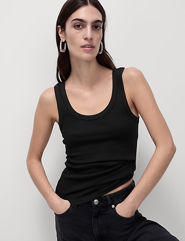 2pk Cotton Rich Ribbed Vests - MX